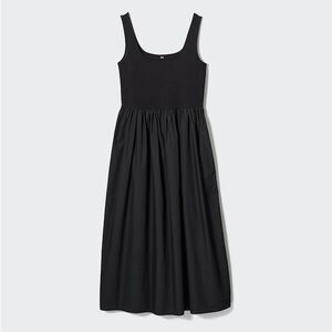 Uniqlo | Dresses | Uniqlo Black Combination Sleeveless Flare Dress Size Xs  | Poshmark